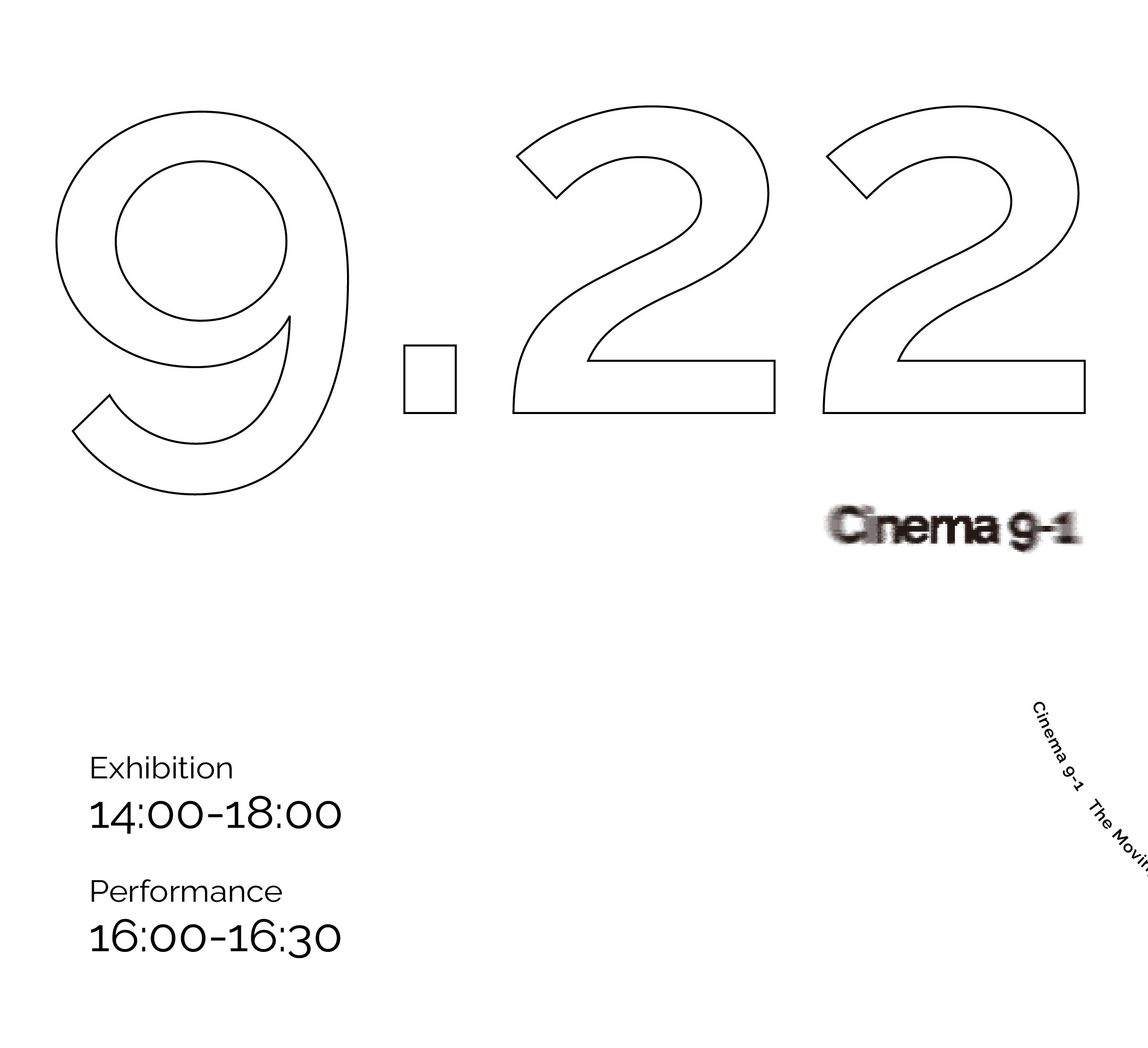 Exhibition 'Cinema 9-1' poster, DAY 1.